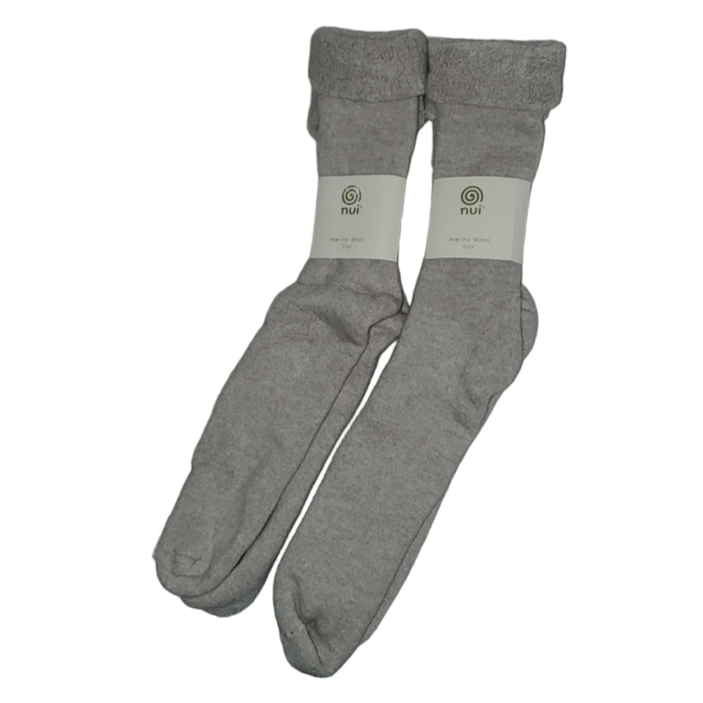 Nui Merino Wool Lounge Socks Size Adult Large (Two Pairs NWT)